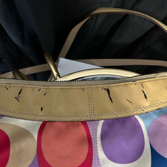 Coach Scarf Print Sateen Bag - Picture 3 of 12